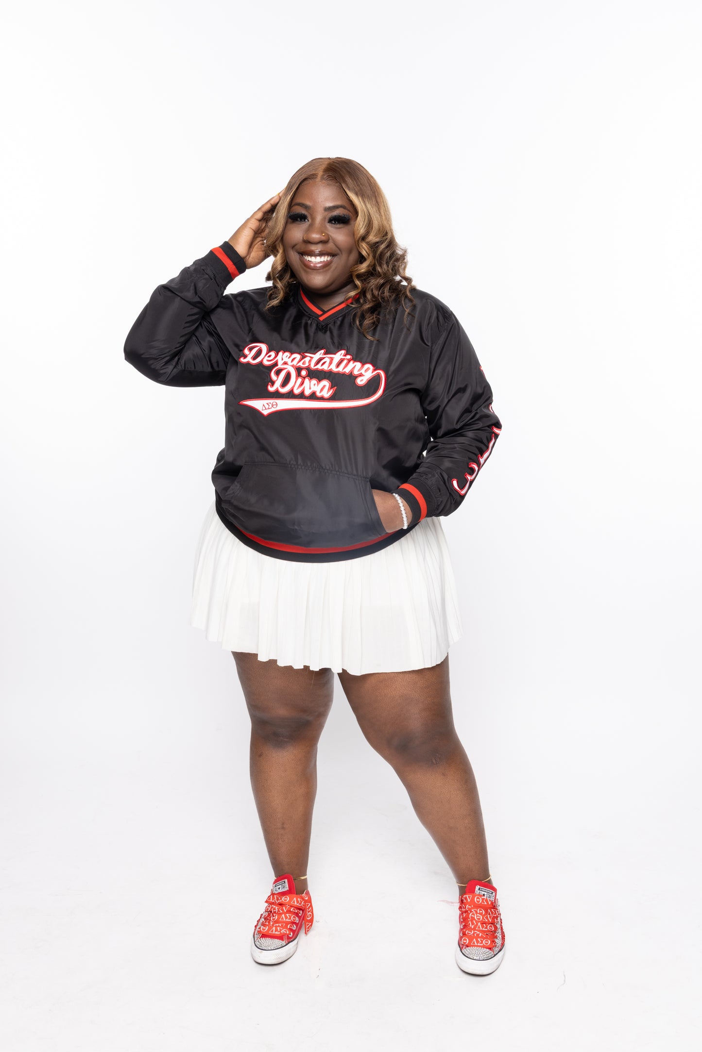 Devastating Diva Windbreaker- Black