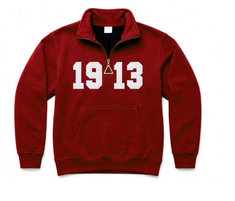 Crimson 1913 Half Zip Fleece- (Ships Nov. 2)